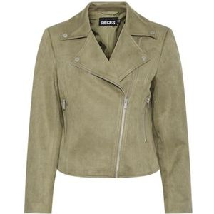 PIECES Pcbeminda Bikerjack Pcbeminda Bikerjack voor dames (1 stuk), Blauwgroen, XS