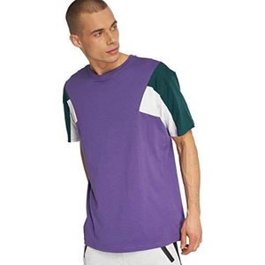 Urban Classics t-shirt mannen, ultraviolet/jasper/wit