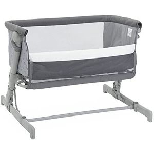 Chicco Next2Me Go, babybed, compatibel met meerdere bedden, in hoogte verstelbaar, kantelbaar, goede ventilatie, matras en reistas inbegrepen