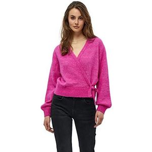 Minus Dames Dita cardigan portemonnee van gebreid, roze melange, M, Roze gemengd