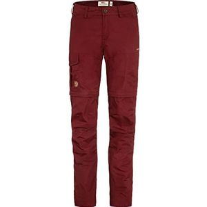 Broek Fjällräven Women Karla Pro Zip Off Trousers Bordeaux Red