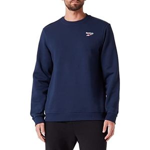 Reebok Sweatshirt met ronde hals voor heren met logo op de borst, Vector Navy