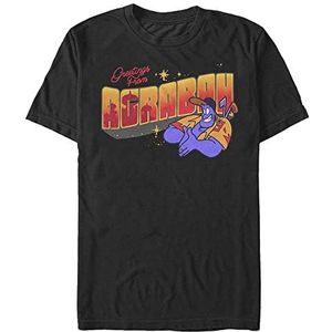 Disney Aladdin-Travel Organic T-shirt, uniseks, korte mouwen, zwart, XXL, SCHWARZ