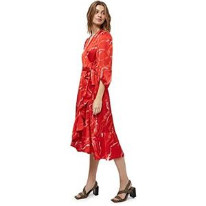 Minus dames serena jurk portemonnee lang, 9447 Lava Red Graphic Print