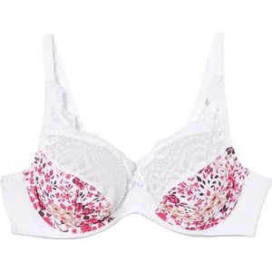 Playtex Soutien-Gorge Femme avec Armatures en Microfibre Flower Elegance Maintien Et Confort x1, Multicolore, 100E