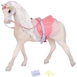 Glitter Girls Speelgoed 14 inch Toy Horse - Shiny White Mane & Tail - Tiara & Afneembare Saddle Accessoires - Kinderen 3 jaar + - Starlight, 062243407756, verschillende kleuren, voor A 36 cm pop