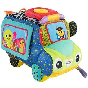 TOMY Lamaze L27180 speelgoed voor het leren van de bus van de eerste ontdekkingen, kerstcadeau, babyspeelgoed met spiegel, gesp, knoop en riem, interactief speelgoed, meerkleurig vanaf 12 maanden