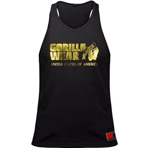 Gorilla Wear Klassieke fitness tanktop heren T-shirt, zwart.