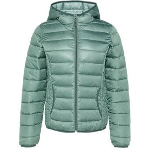 s.Oliver Gewatteerde damesjas 6575 blauw groen, M, 6575 blauw groen