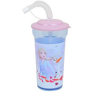 DSN Frozen - 2 drinkbeker, stro, 400 ml,