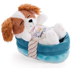 NICI Knuffel Hond in Mand 12 cm – Sleeping Pets Knuffel Cocker Spaniel voor Meisjes, Jongens en Baby's – Pluizig Knuffeldier om Mee te Knuffelen, Spelen en Slapen – Gezellige Pluche Dieren