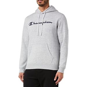 Champion Legacy American Classics Heavy Powerblend Fleece Logo Sweatshirt met capuchon voor heren, grijs.