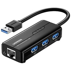 UGREEN USB 3.0 Ethernet-hub USB RJ45 Gigabit netwerk 1000 Mbps compatibel met Mi Box S Mi Box 3 Switch ondersteunt Mac OS Windows 11 10 8 7 Linux