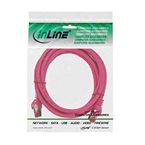 InLine 76405M patchkabel S/FTP (PiMf), Cat6, 250 MHz, PVC, koper, roze, 5 m