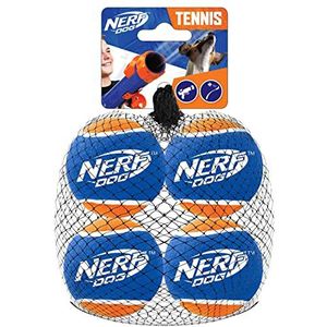Nerf Dog Distance tennisballen, 4 stuks