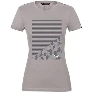 Salewa Geometrisch Droog Katoen Shirt, grijs gemêleerd / camou / strepen