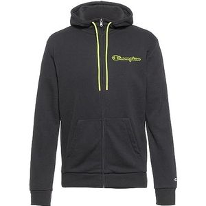 Champion Legacy Neon Spray Powerblend Terry Graphic Full Zip Hoodie heren, zwart, XL, zwart.