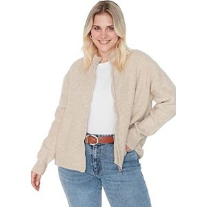 Trendyol Groot standaard vest, stone, 4XL oversized, Steen