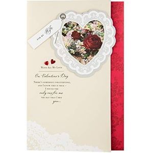 Hallmark Valentijnsdagkaart voor echtgenote, 3-laags, traditioneel design