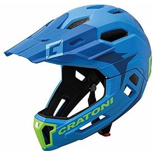 Cratoni Maniac 2.0MX MTB-helm, blauw/vijl, mat, T.L/XL 58-61, fietsmateriaal, uniseks, volwassenen, AZU/LIM