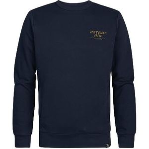 Petrol Industries Ronde trui voor heren, trainingspak, Navy Blauw