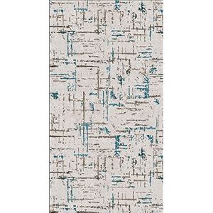 Homemania EXFAB229-60 x 100 cm bedrukt tapijt voor woonkamer, slaapkamer, moderne print, kleurrijk, polyester, katoen, 60 x 100 cm