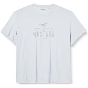 Mustang Alex C Heren T-shirt Print Gray Dawn 4017 XXL, Gray Dawn 4017