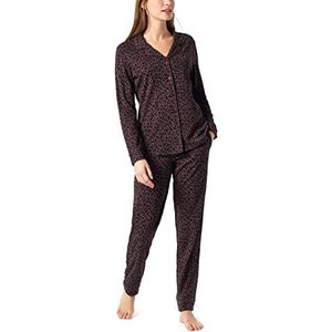 Schiesser Pyjama Lang Pijama set, bordeaux, 42 dames, Bordeaux