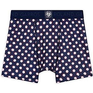 ROLAND GARROS Blue Marine boxershorts collectie RG20016 boxershorts katoen onderbroek heren motief ballen kleur S-RBXM0121-MAR-S unisex, Eén maat