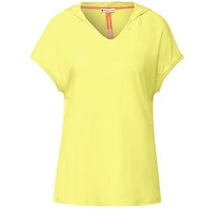 Street One T-Shirt met capuchon voor dames, merry yellow, maat 42, Merry Yellow