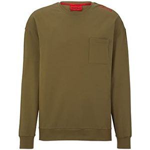 HUGO Labelled Lounge Sweatshirt voor heren, Open Green345