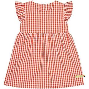 Loud + Proud geruite jurk voor meisjes, gingham gecertificeerd, casual, koper, 98-104, Koper