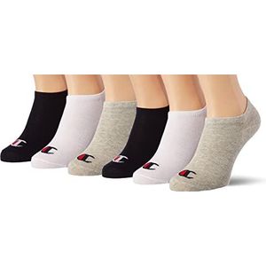 Champion Uniseks sokken (6 stuks), lichtgrijs gemêleerd, wit, zwart