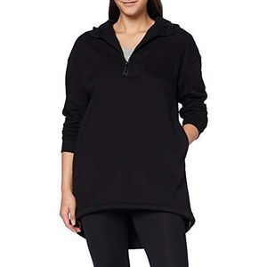 Urban Classics Oversized lange hoodie voor dames, zwart.