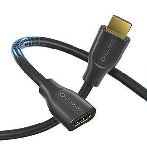 Sonero® Premium High Speed HDMI 4K verlengkabel HDMI A naar HDMI A stekker, vergulde contacten, dubbel afgeschermd, 2,00 m