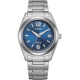 Citizen Eco-Drive herenhorloge met titanium armband FE6151-82L, blauw, armband, Blauw, Armband