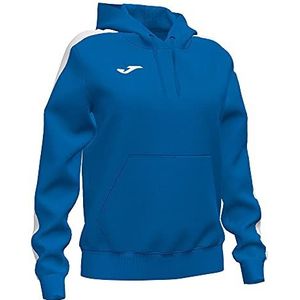 Joma 2XS Championship IV uniseks hoodie voor volwassenen, koningswit, koningsblauw/wit