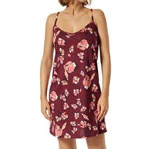 Schiesser Dames spaghetti nachthemd, Bordeaux rood