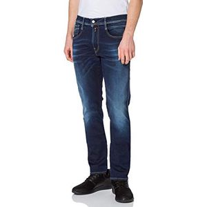 Replay Anbass Hyperflex Re-Used Xlite Jeans voor heren, 0072 donkerblauw