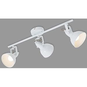 Briloner Leuchten Plafondlamp met 3 draaibare spots in retro/vintage design metaal 40W wit 2049-036