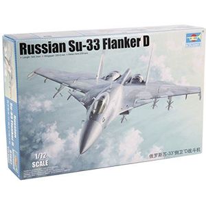 Trumpeter 01667 - modelbouwset Russian Su-33 Flanker D, grijs