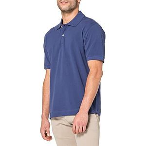 Seidensticker Poloshirt voor heren, professioneel piqué, klassiek poloshirt, regular fit, korte mouwen, 100% katoen, Medium Blauw