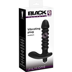 Vibrator van siliconen/ABS, zwart, 17 cm