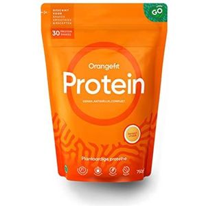 Orangefit Veganistische proteïne banaan - 750 g - hoogwaardig eiwitpoeder met erwtenproteïne - glutenvrij, natuurlijk en eiwitrijk - sportvoeding