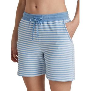 CALIDA Short Lounge en velours pour femme, avec poches latérales, velours de coton douillet, Ciel sans fin, 50-50