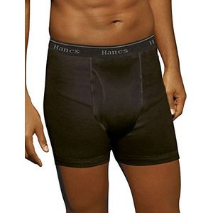 Hanes Classics Heren Assorted Dyed Boxershort, Zwart/Grijs, L, Zwart/Grijs