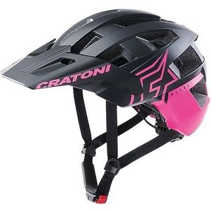 Cratoni Unisex - Allset Pro helm voor volwassenen, zwart/roze mat, maat M