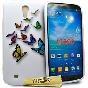 Accessory Master Siliconen hoes voor Samsung Galaxy Mega I9200, motief vlinder/bloemen
