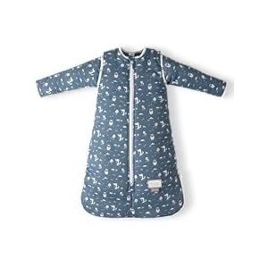 Nuvita MOOVO 90150 Winterslaapzak met centrale ritssluiting en ritssluiting voor de voeten, vulling van gerecyclede materialen, Oeko-Tex 0-6 MONATS gecertificeerd, poederblauw
