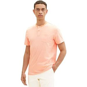 TOM TAILOR T-Shirt Homme, 31994 Melon Orange White Stripe, L